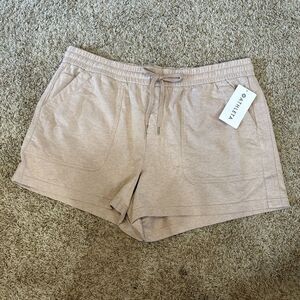 NEW Athleta Farallon Heathered Short Size 24 Mocha Latte Beige Lounge Athleisure
